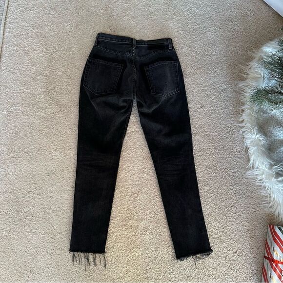 GRLFRND Karolina 100% cotton black jeans frayed hem - Picture 11 of 13